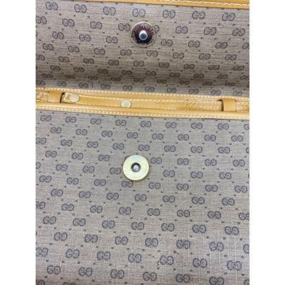 GUCCI Vintage Flap Coated Canvas Crossbody Bag - Picture 9 of 12